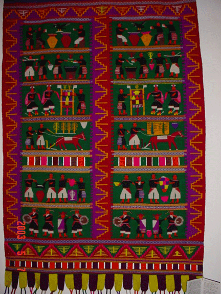 ボリビア画像　織物